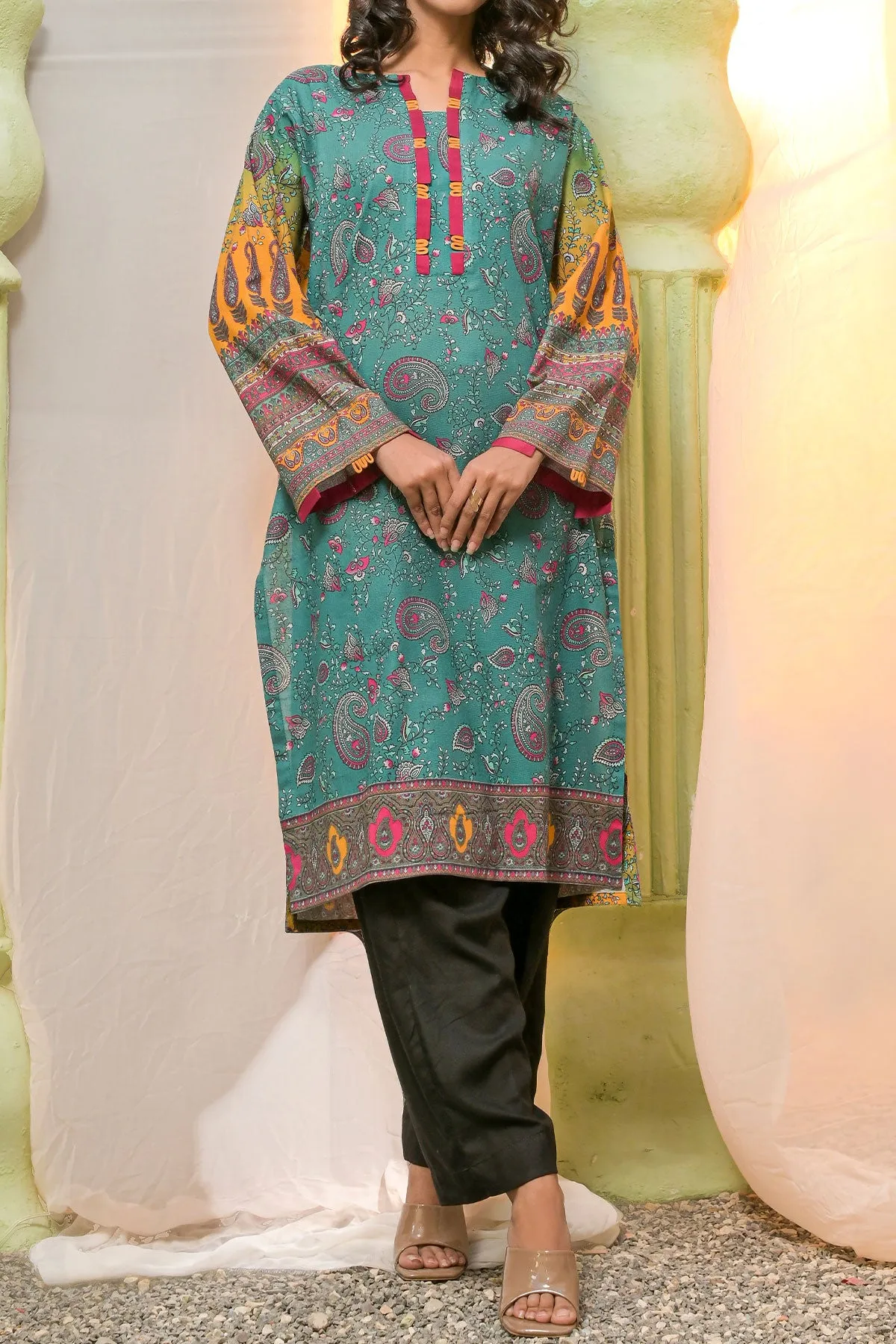 1 PIECE DIGITAL PRINT KURTI | DPKHK-20