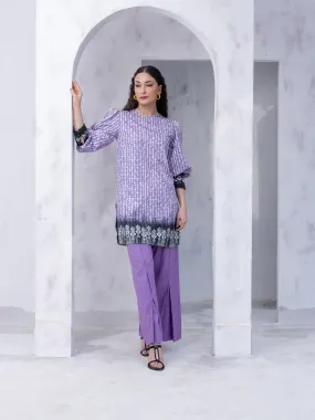 1pc Unstitched Printed Dobby Silk Lawn Kurti