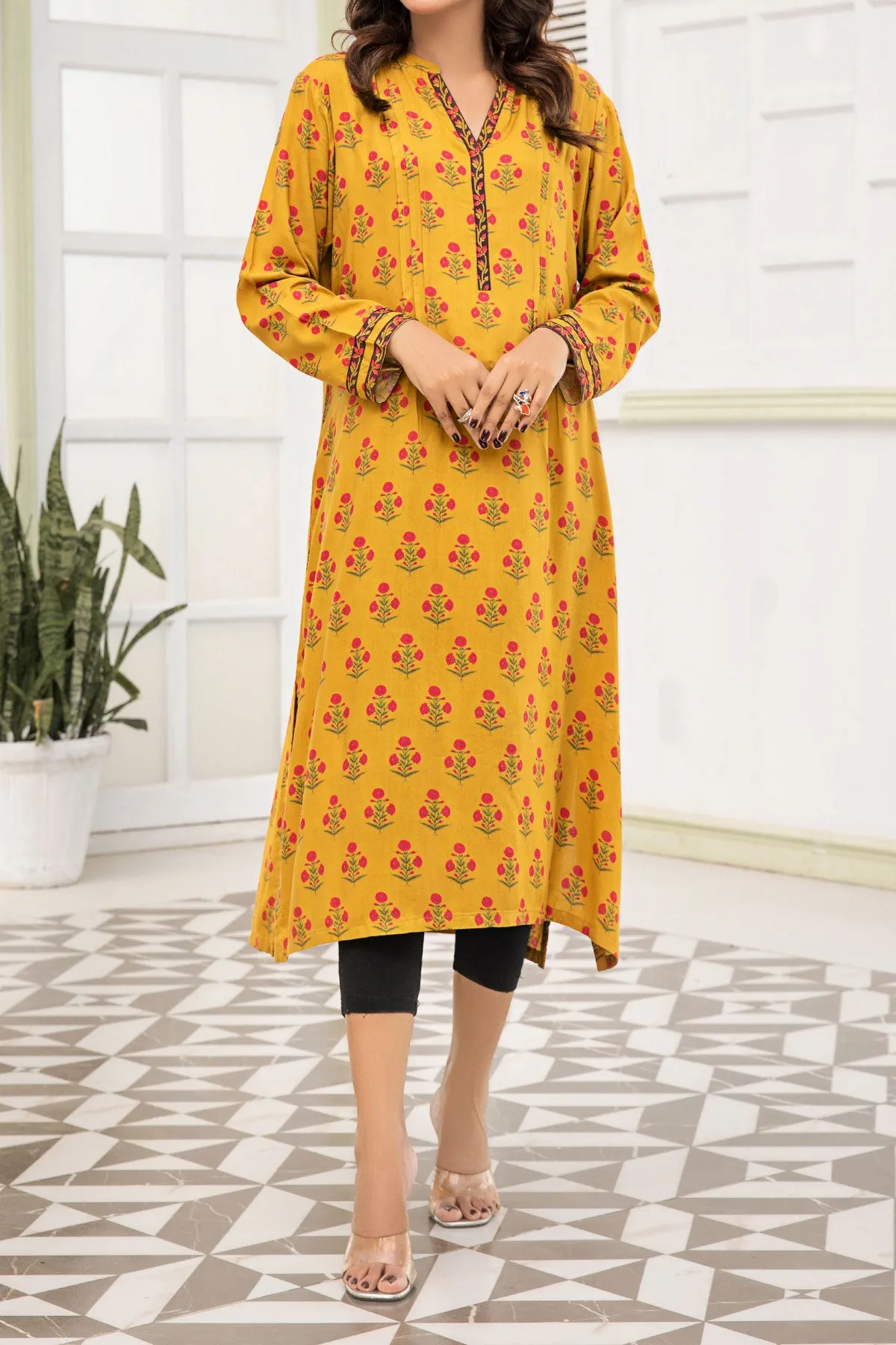 1PIECE DIGITAL PRINT LINEN KURTA  | DPLK-64