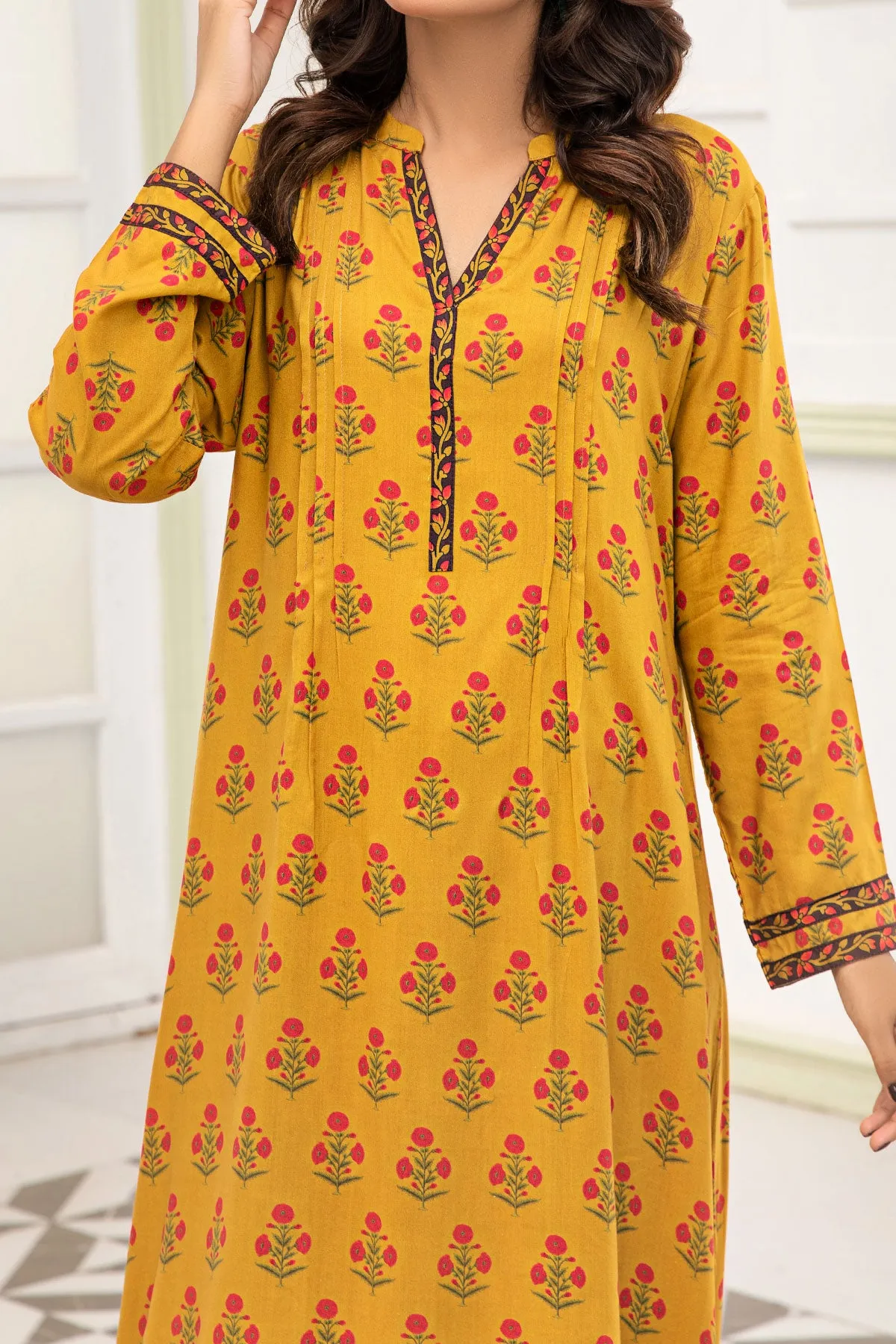 1PIECE DIGITAL PRINT LINEN KURTA  | DPLK-64