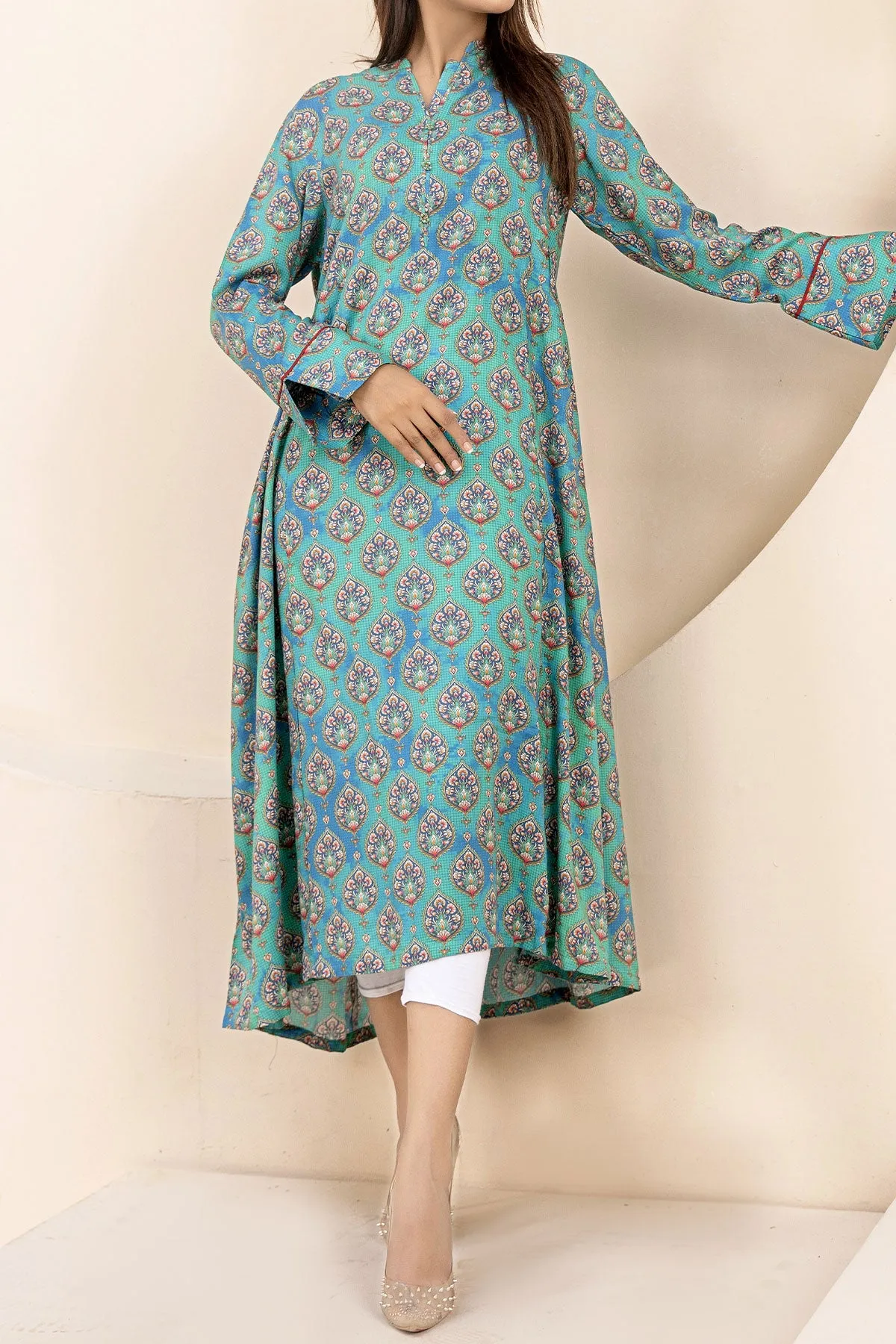 1PIECE DIGITAL PRINT LINEN KURTA  |  DPLK-77