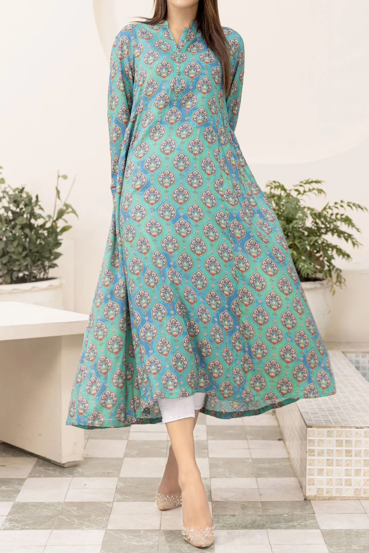 1PIECE DIGITAL PRINT LINEN KURTA  |  DPLK-77