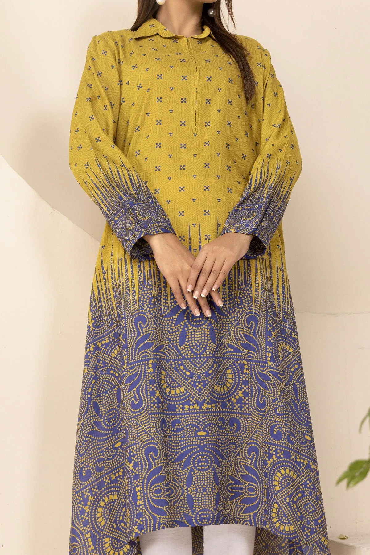 1PIECE DIGITAL PRINT LINEN KURTA  |  DPLK-81