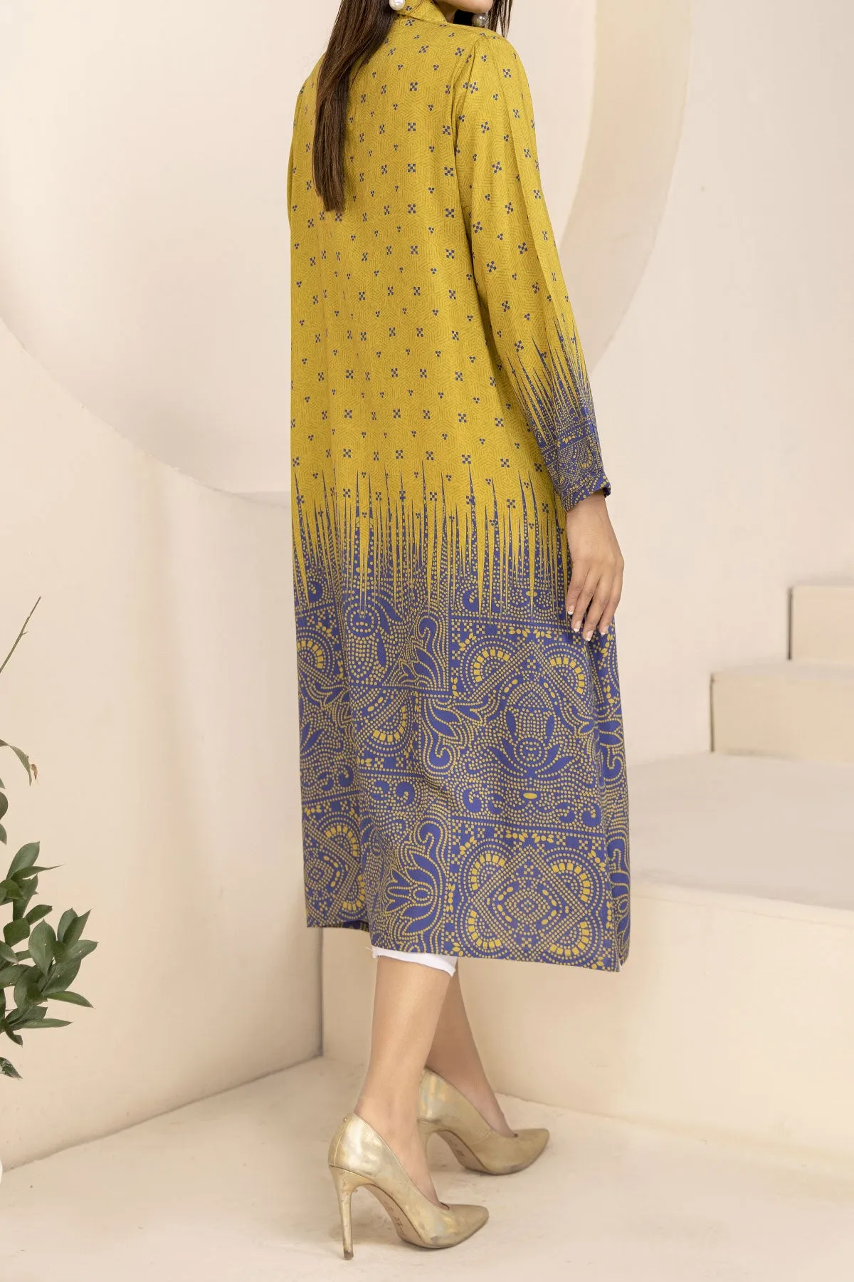 1PIECE DIGITAL PRINT LINEN KURTA  |  DPLK-81