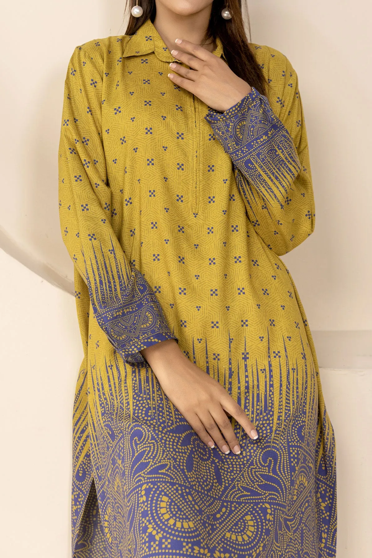 1PIECE DIGITAL PRINT LINEN KURTA  |  DPLK-81