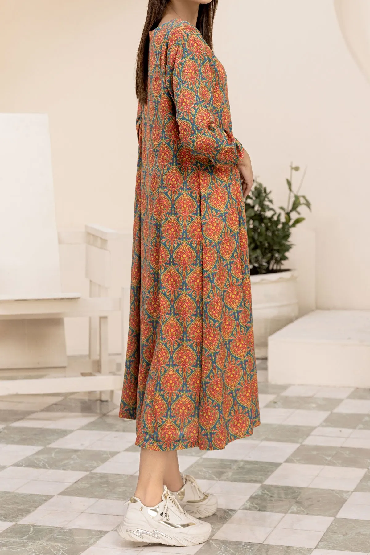 1PIECE DIGITAL PRINT LINEN KURTA  |  DPLK-84