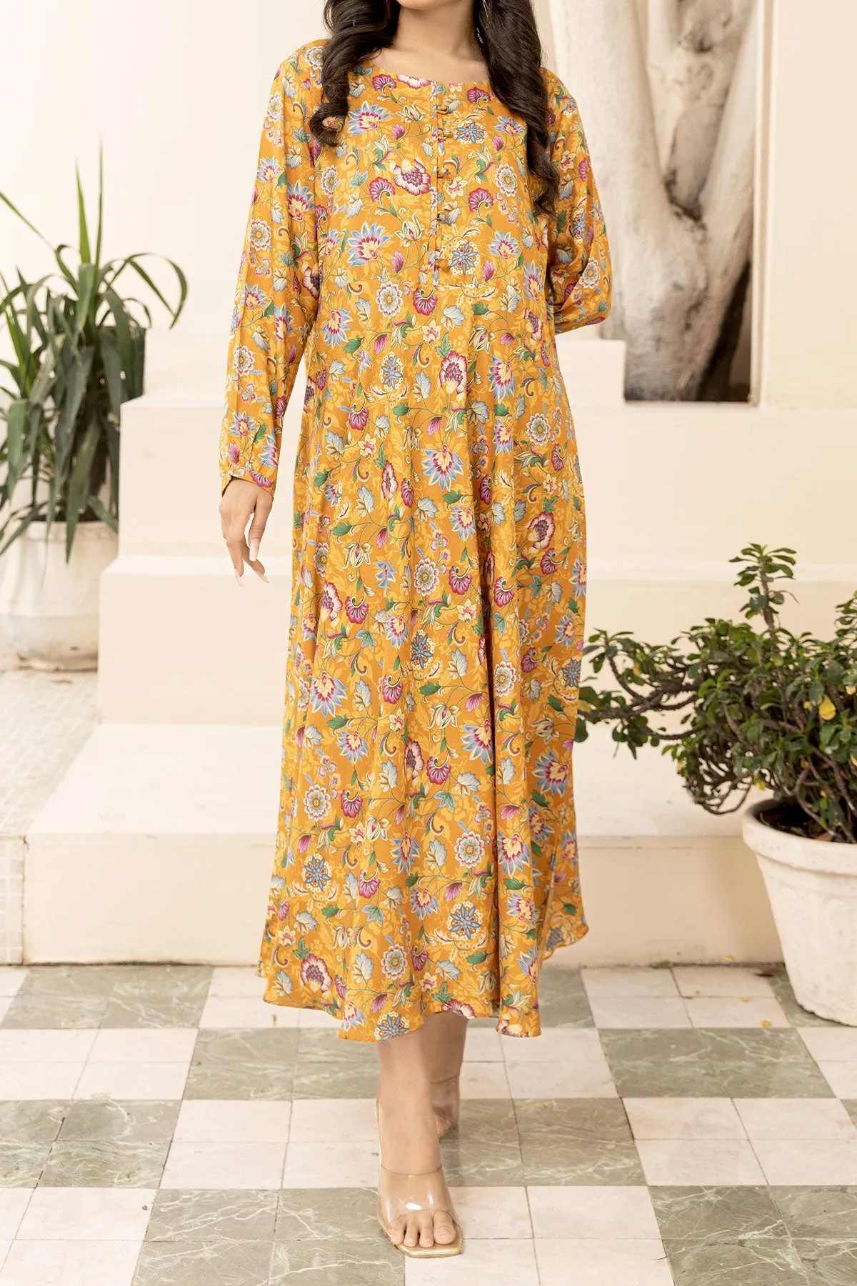 1PIECE DIGITAL PRINT LINEN KURTA  |  DPLK-85