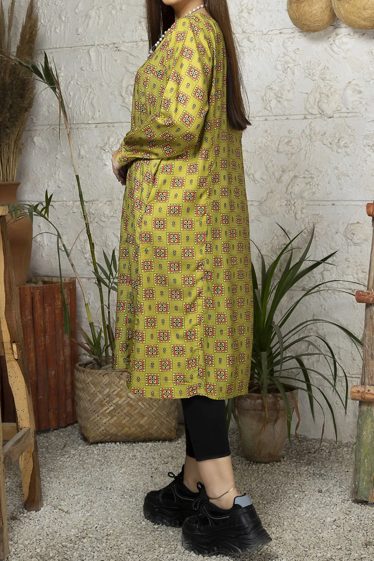 1PIECE DIGITAL PRINT LINEN KURTA | DPLK-88