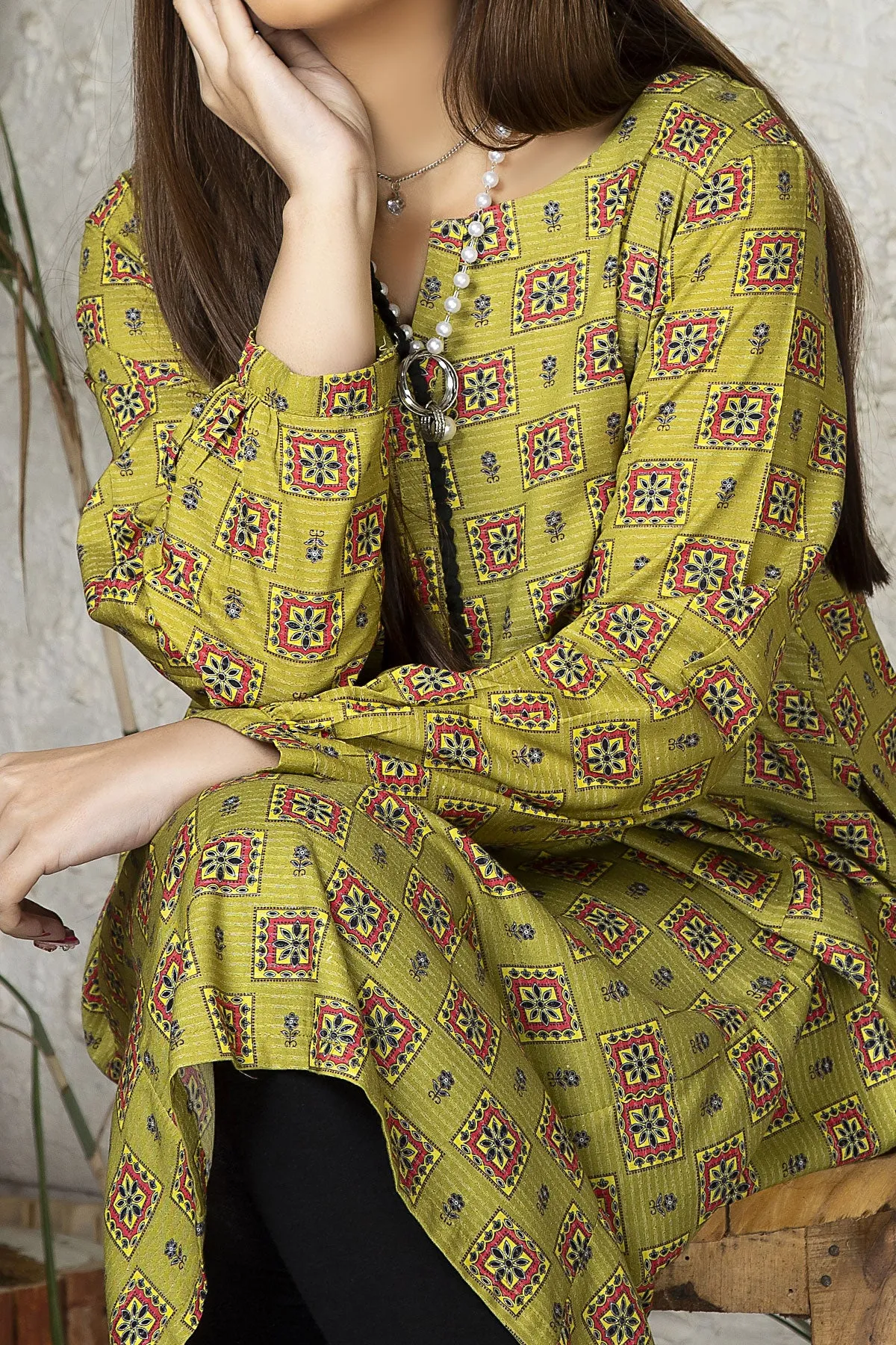 1PIECE DIGITAL PRINT LINEN KURTA | DPLK-88