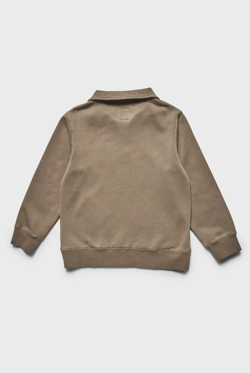 Academy Brand Rookie 1/2 Zip Sweat - Nomad Tan