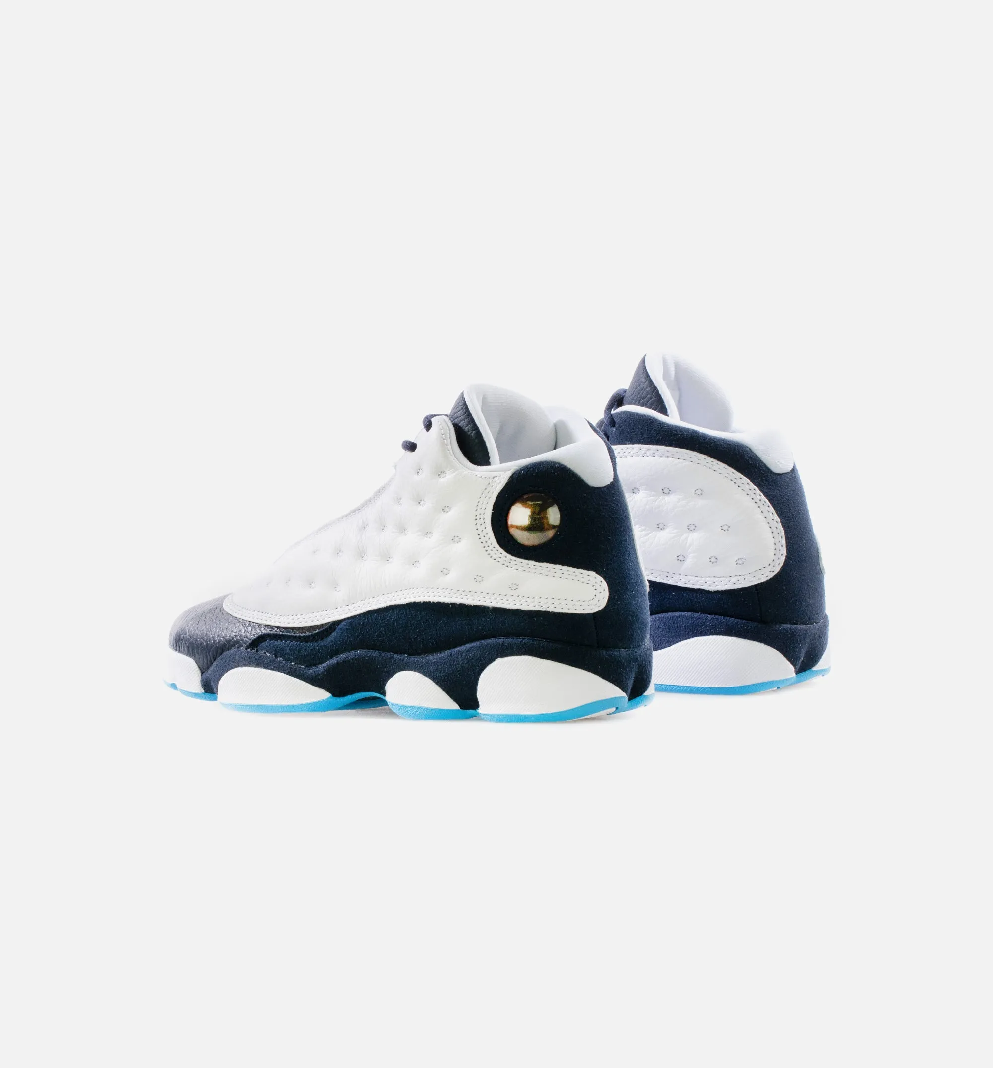 Air Jordan 13 Retro Obsidian Grade School Lifestyle Shoe -  White/Obsidian/Dark Powder Blue