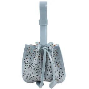 Alaia Light Blue Stud Rose Marie 16 Mini Bag