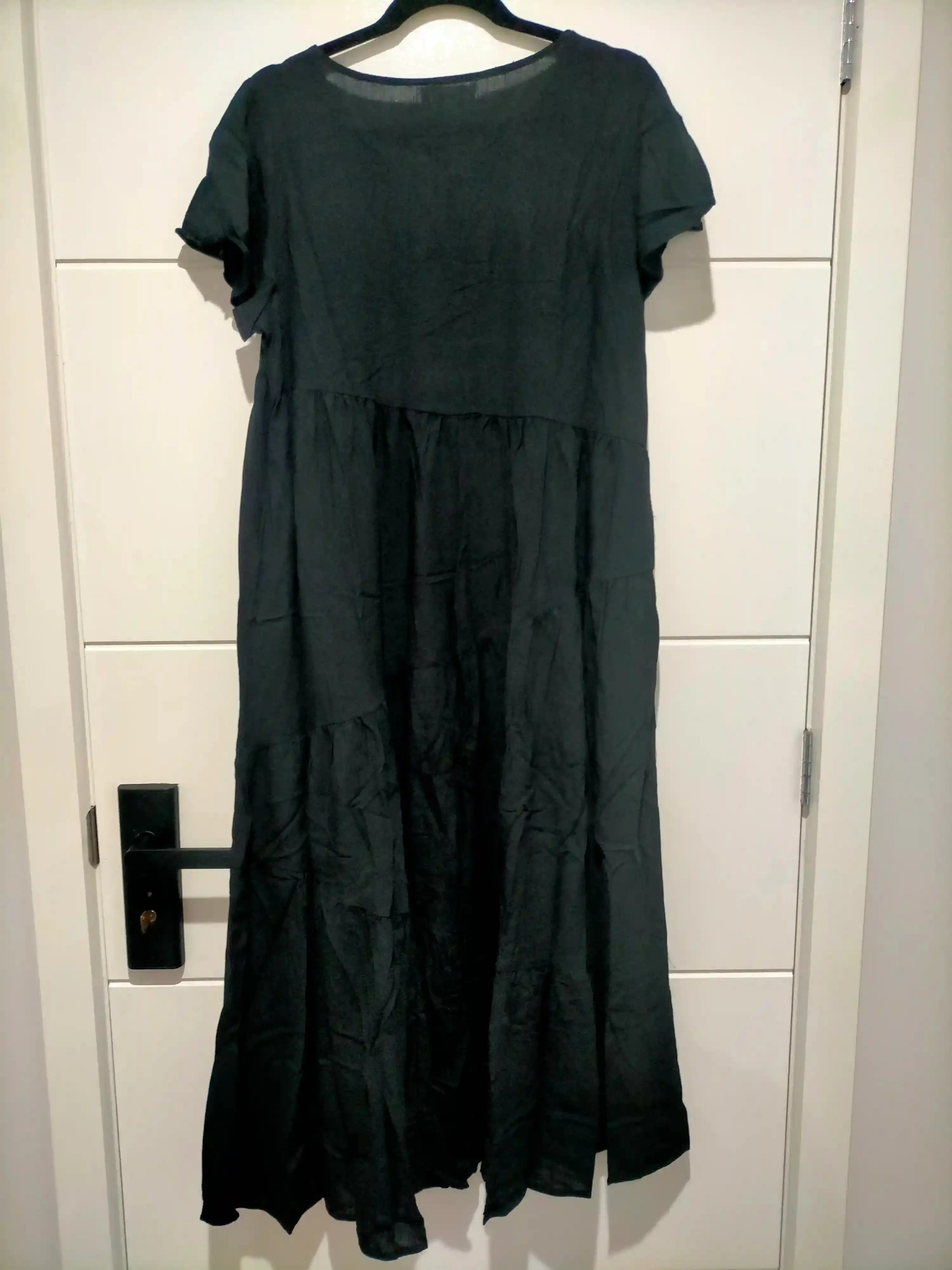 Alessia Linen Maxi Dress - Black