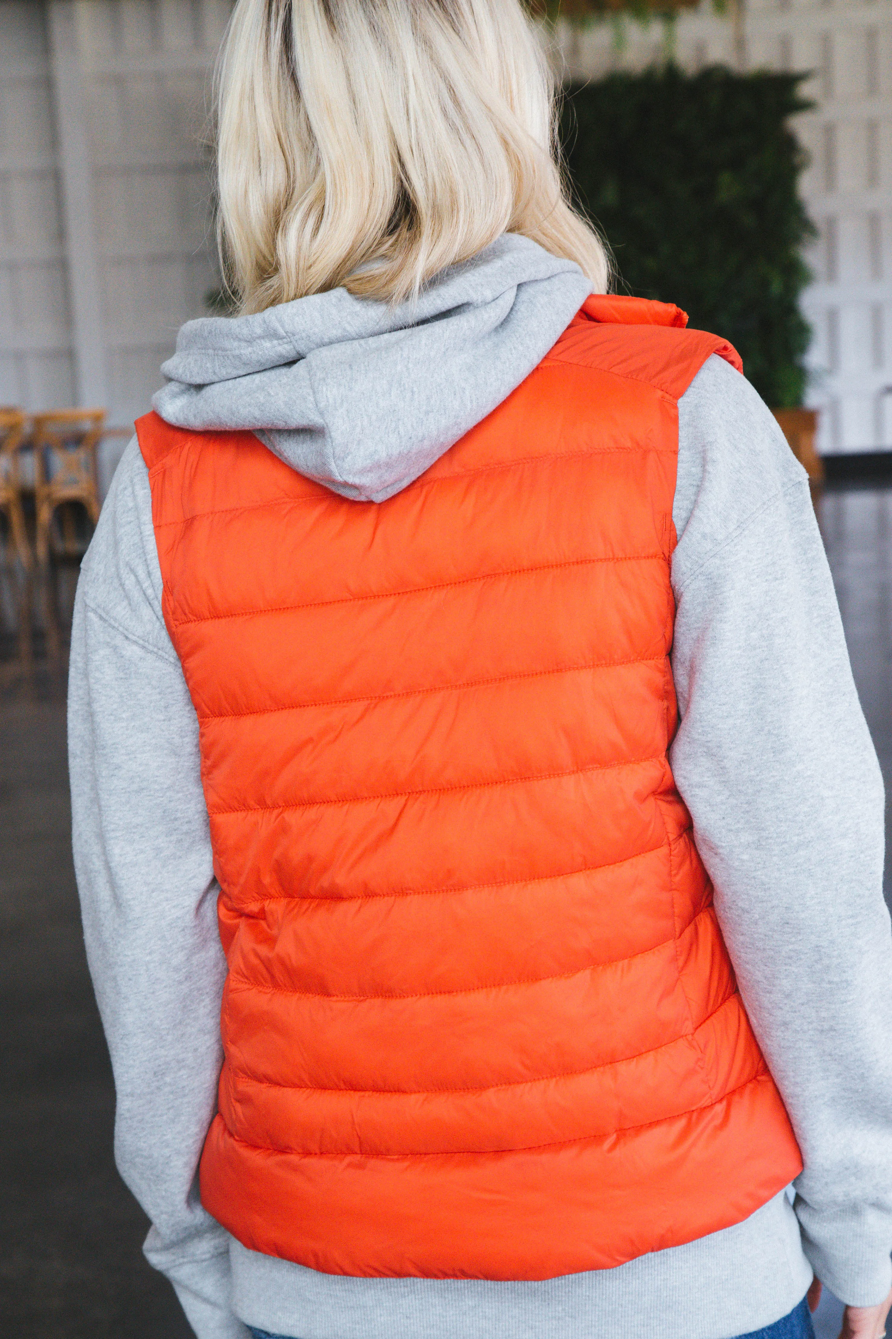 Azaria Puffer Vest, Tomato