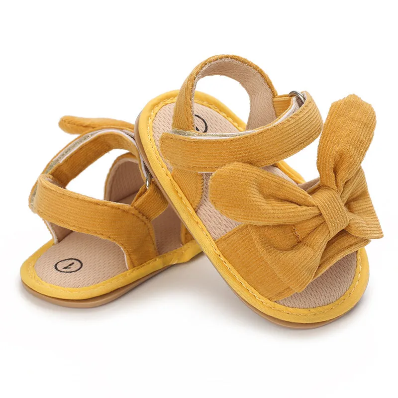 Baby Girls Summer Sandals Cute Bow Knot Rubber Sole Non-slip Toddler Shoes