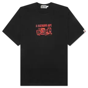 Bape Text Graphic Tee - Black