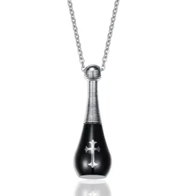 Baseball Bat-shaped Urn Pendant with Chain Link Necklace