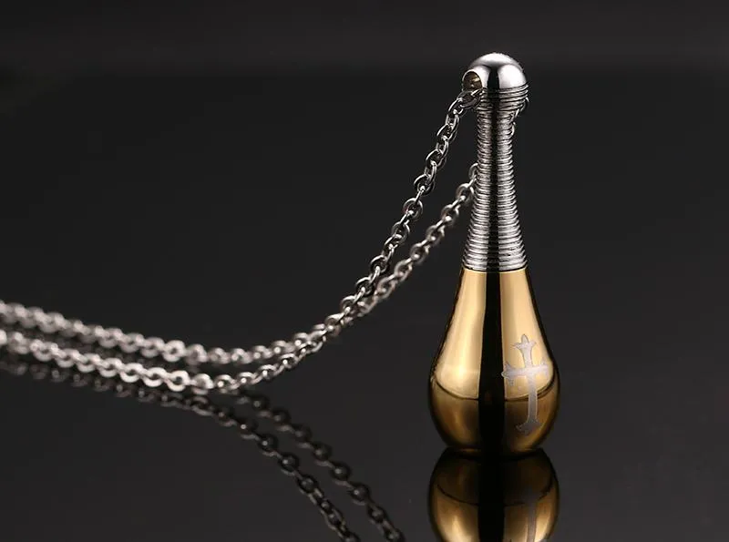 Baseball Bat-shaped Urn Pendant with Chain Link Necklace