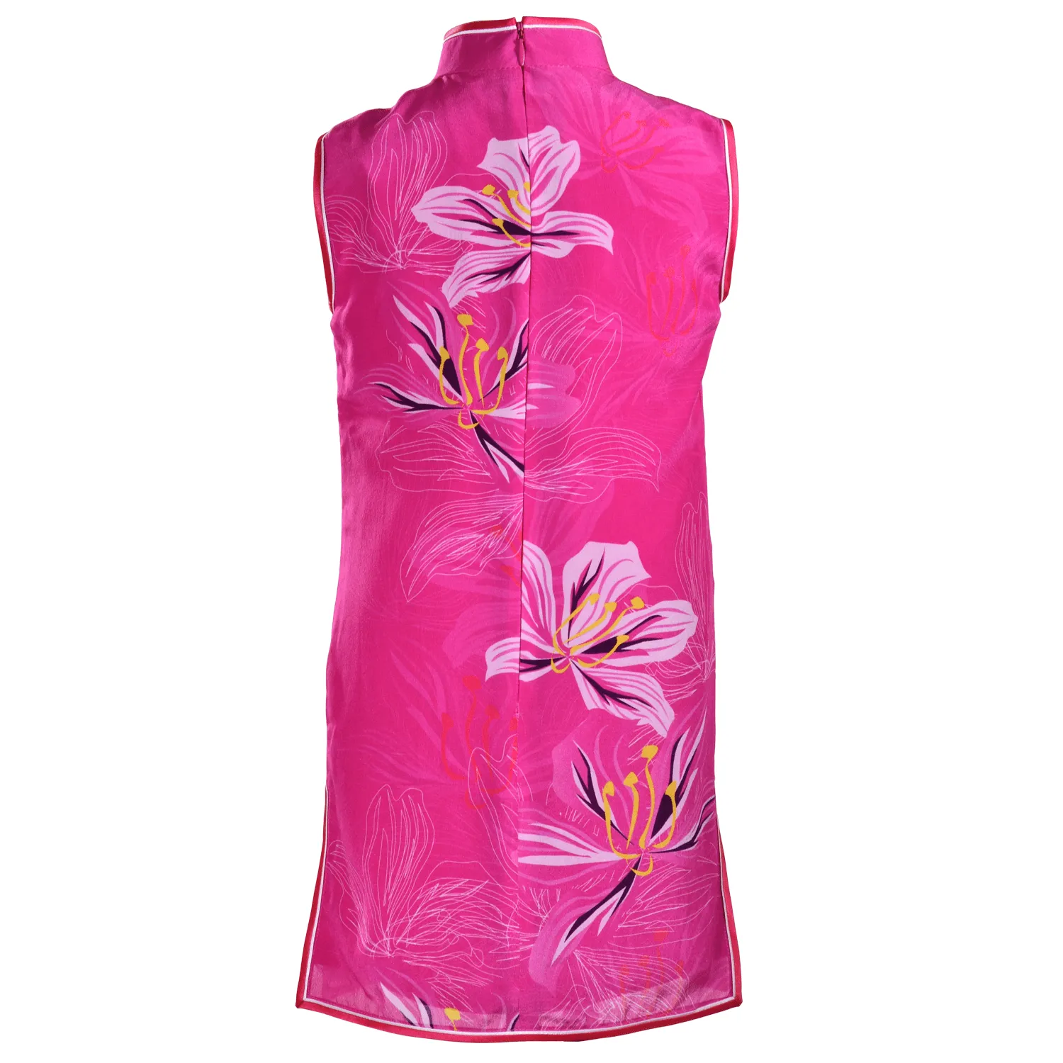 【BAUHINIA】100% Silk Cheongsam with Crystals-Junior