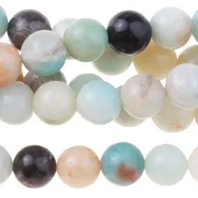 Black Gold Amazonite 8mm Round - 8-Inch