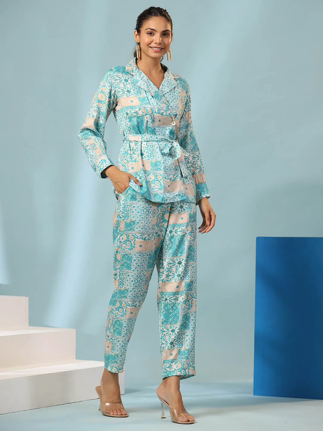 Blazer-Style Ethnic Co-ord Set