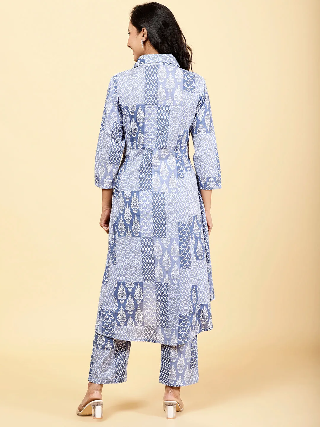 Block Printed Cotton Kurta Set