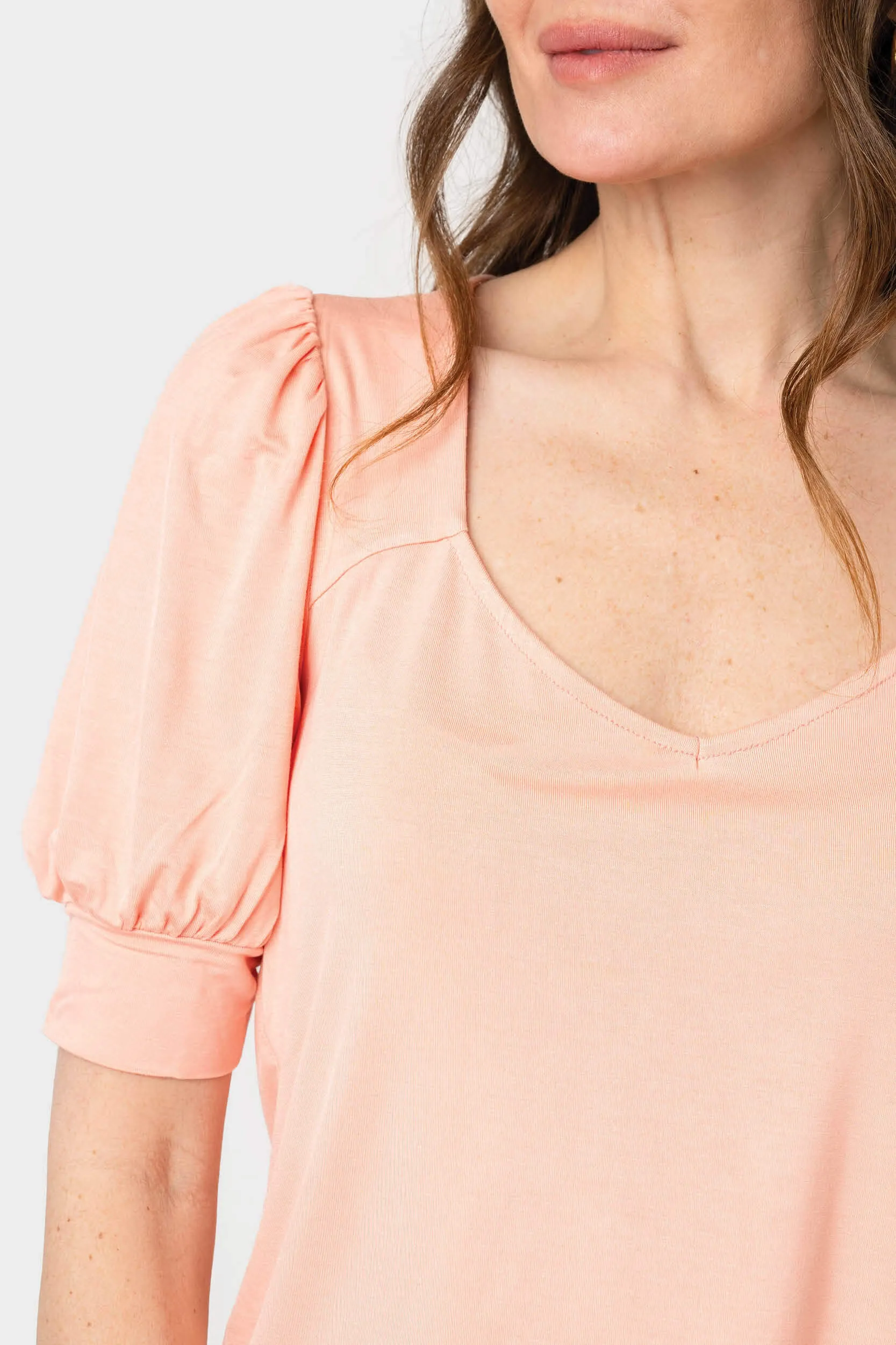 Break the Bias Puff Sleeve Sweetheart Top