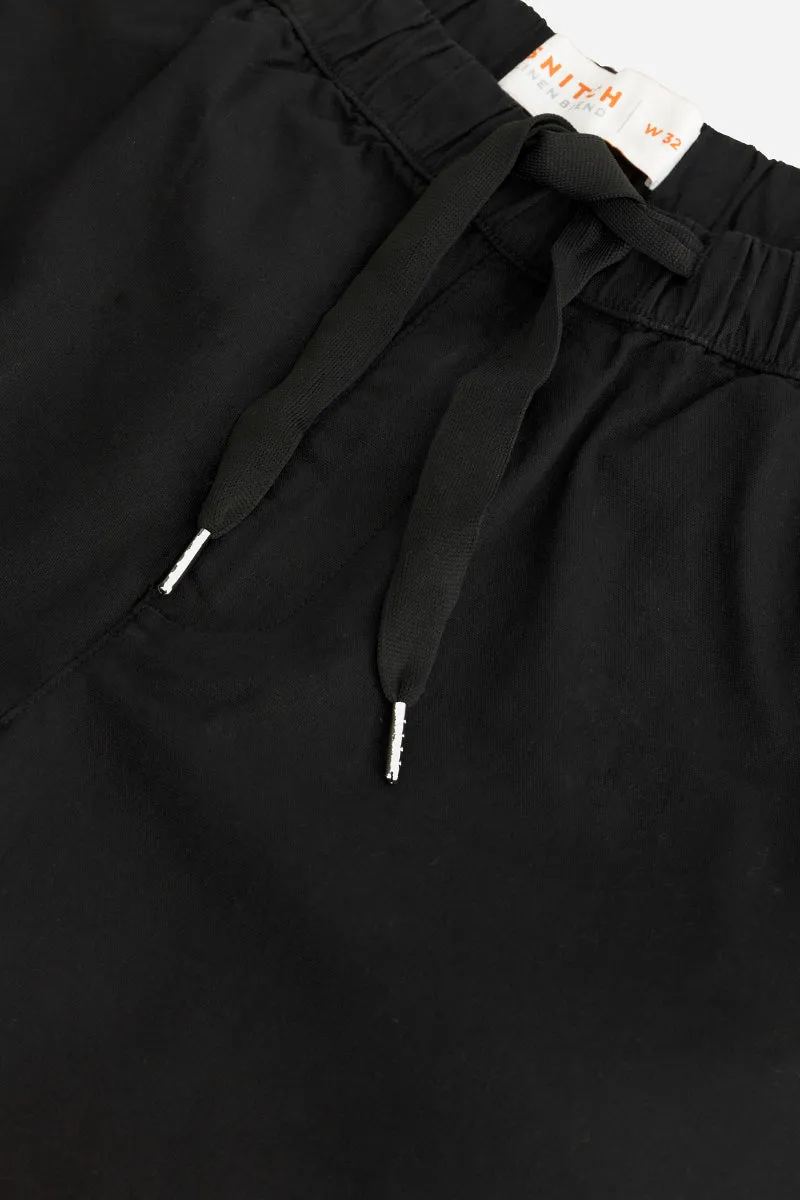 Brocky Black Linen Shorts