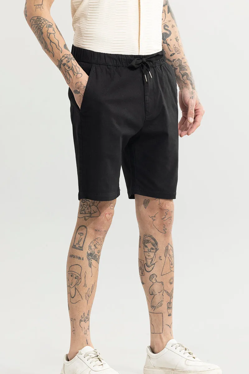 Brocky Black Linen Shorts