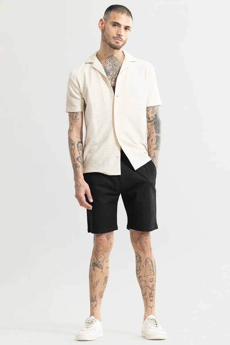 Brocky Black Linen Shorts