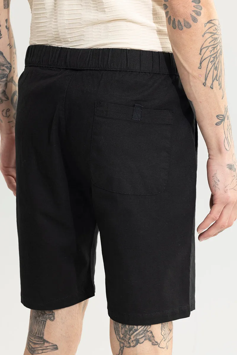 Brocky Black Linen Shorts