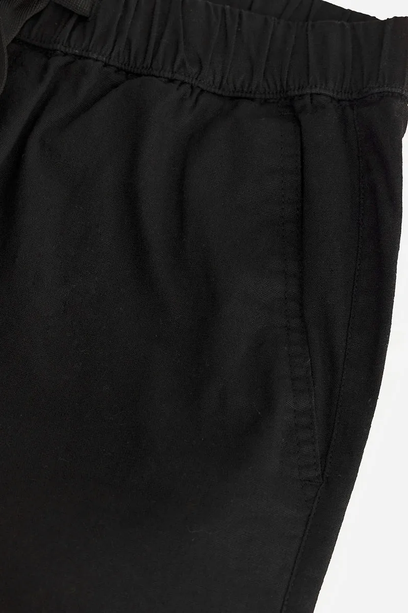 Brocky Black Linen Shorts