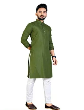 Classic Cotton Solid Kurta  Bottom Sets for Men