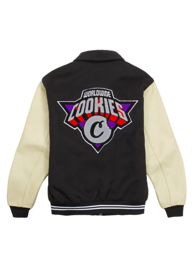 Cookies Full Clip Melton Wool Varsity Jacket CM241OLC02