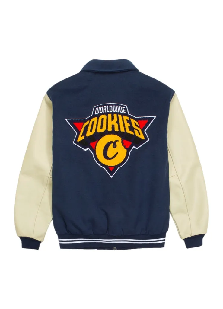 Cookies Full Clip Melton Wool Varsity Jacket CM241OLC02