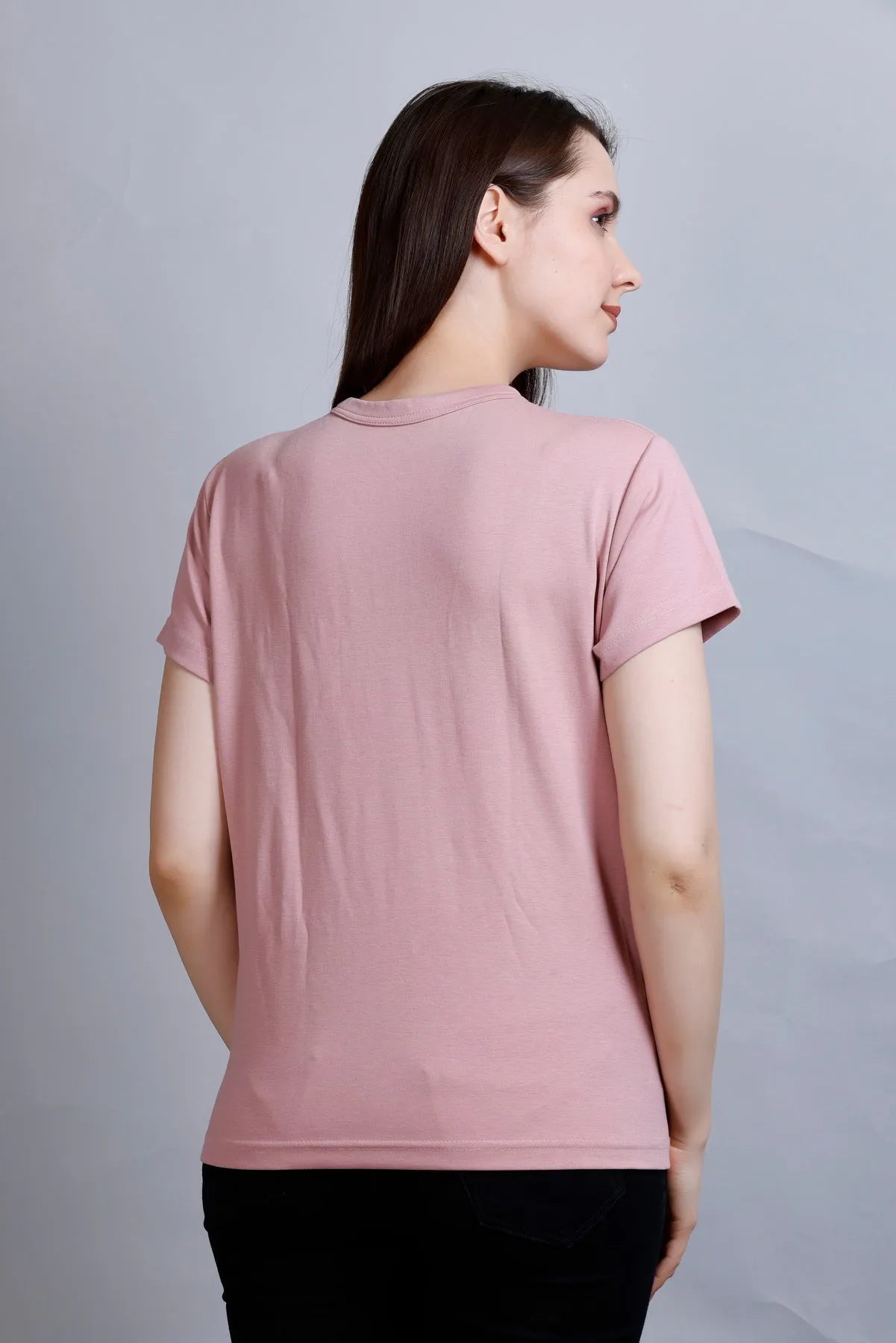 Cotton Casual T-shirts For Summers- Primrose (Available  In Plus Sizes)