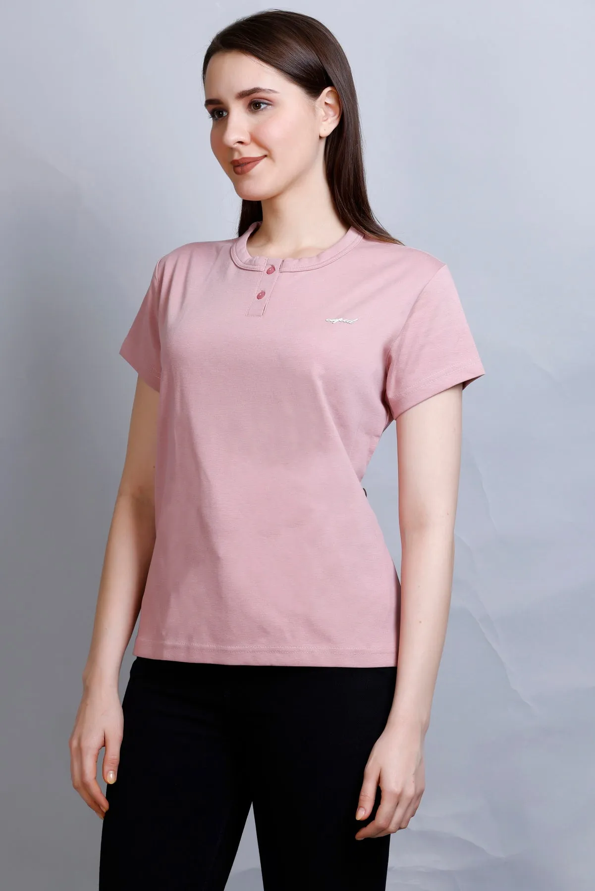 Cotton Casual T-shirts For Summers- Primrose (Available  In Plus Sizes)