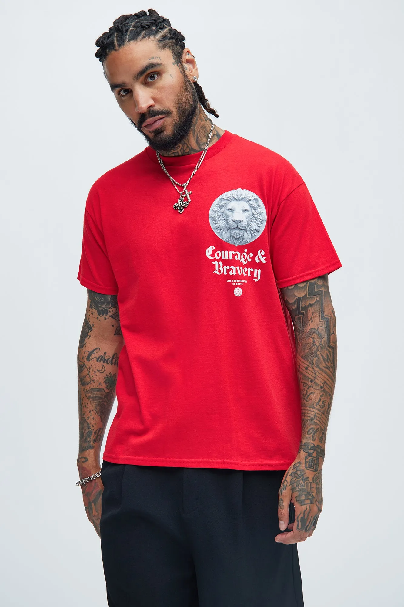 Courage & Bravery Short Sleeve Tee - Red