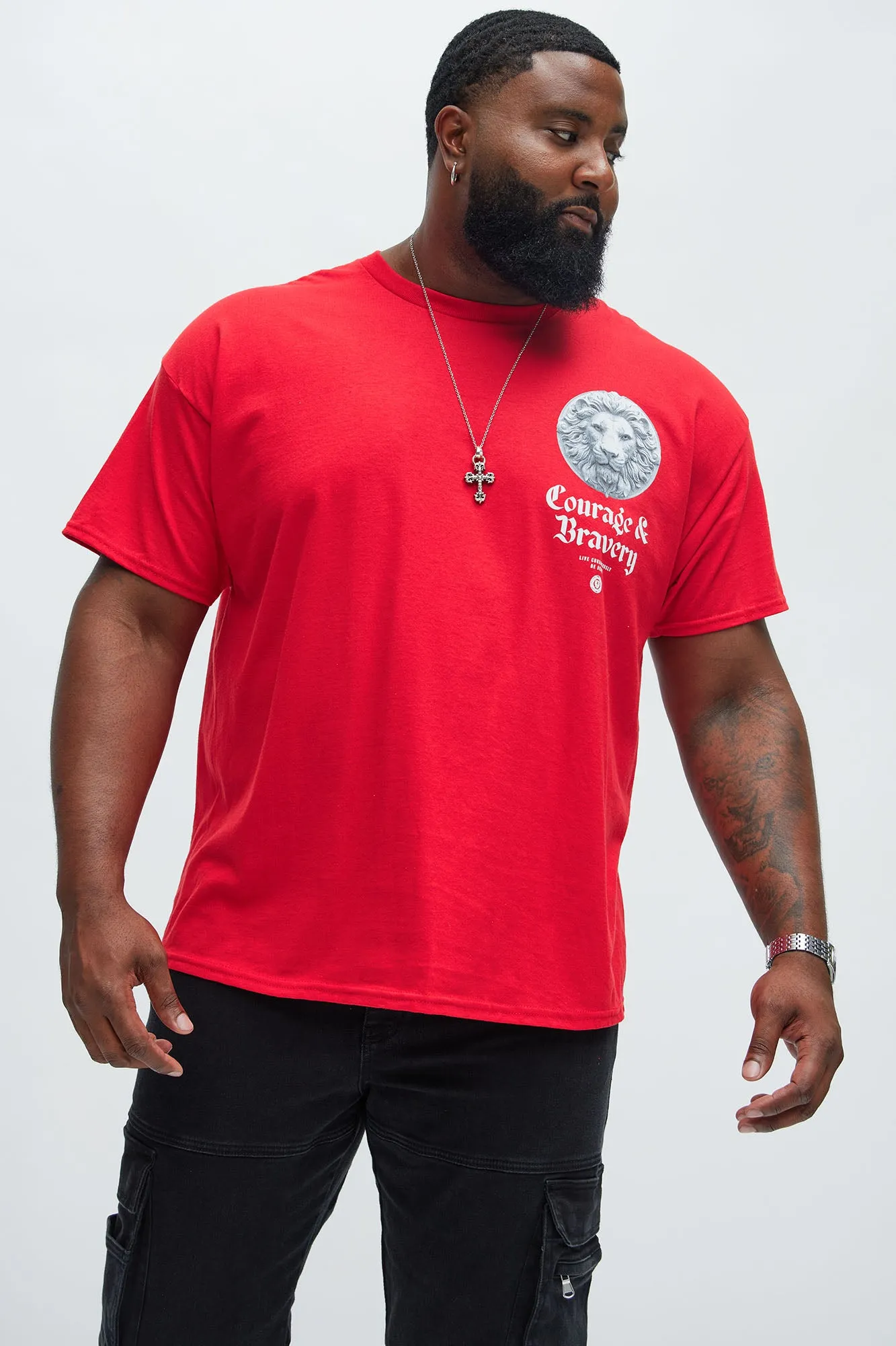 Courage & Bravery Short Sleeve Tee - Red