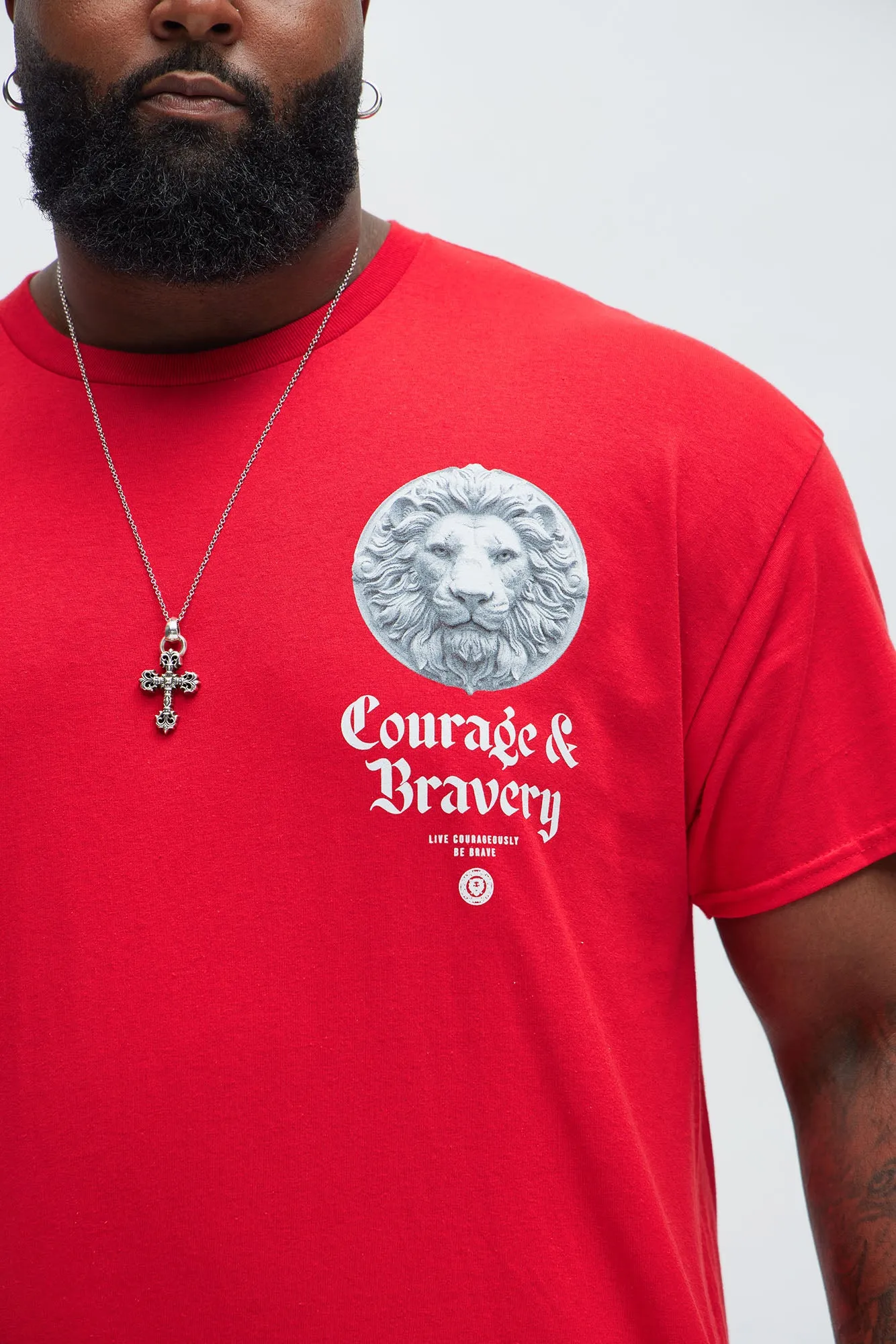 Courage & Bravery Short Sleeve Tee - Red