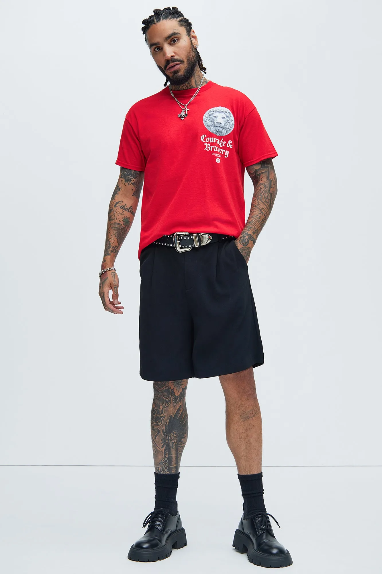 Courage & Bravery Short Sleeve Tee - Red