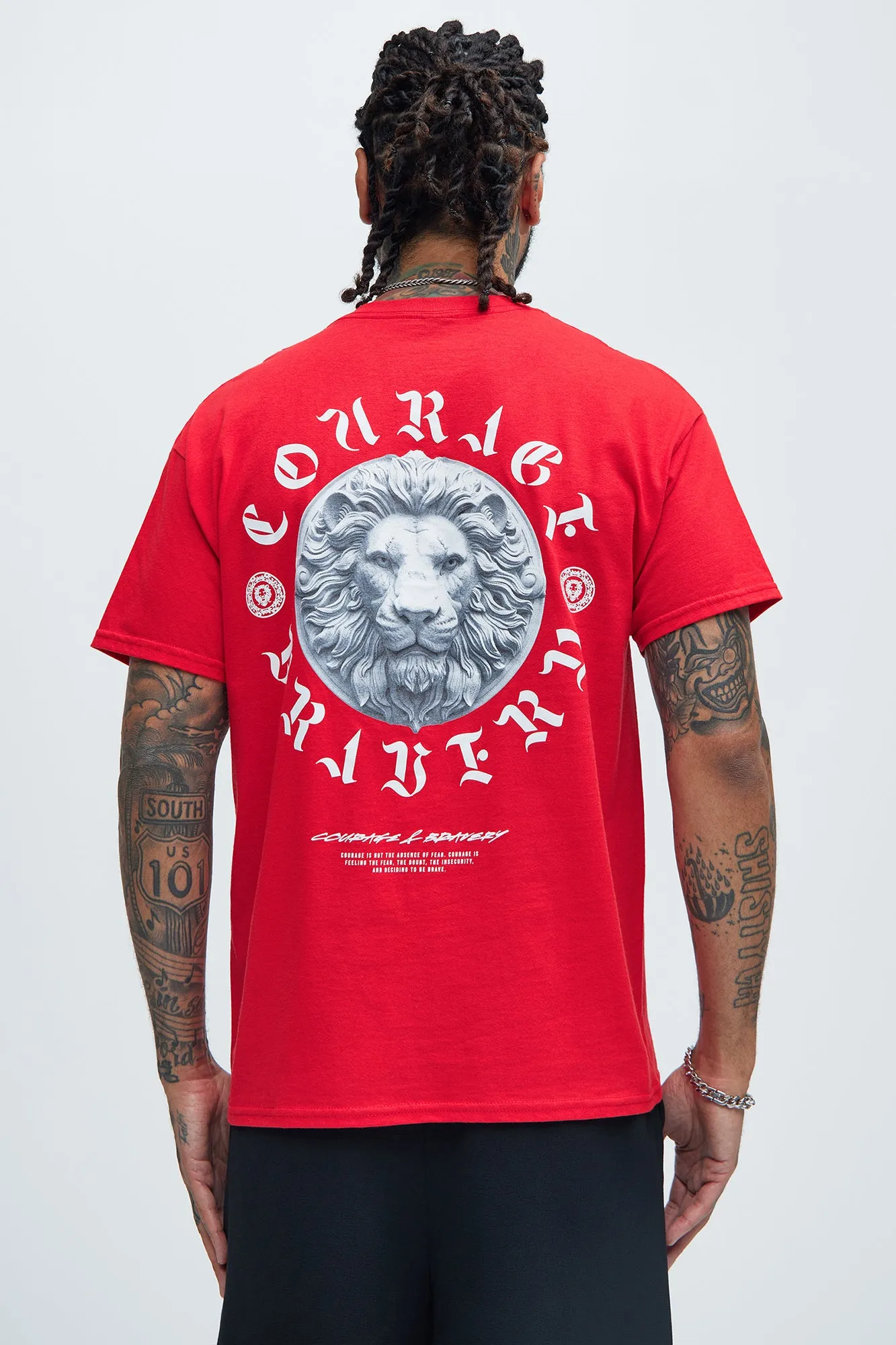 Courage & Bravery Short Sleeve Tee - Red