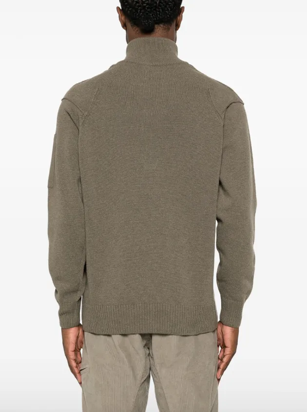 C.P. Company lambswool GRS zipped knitwear