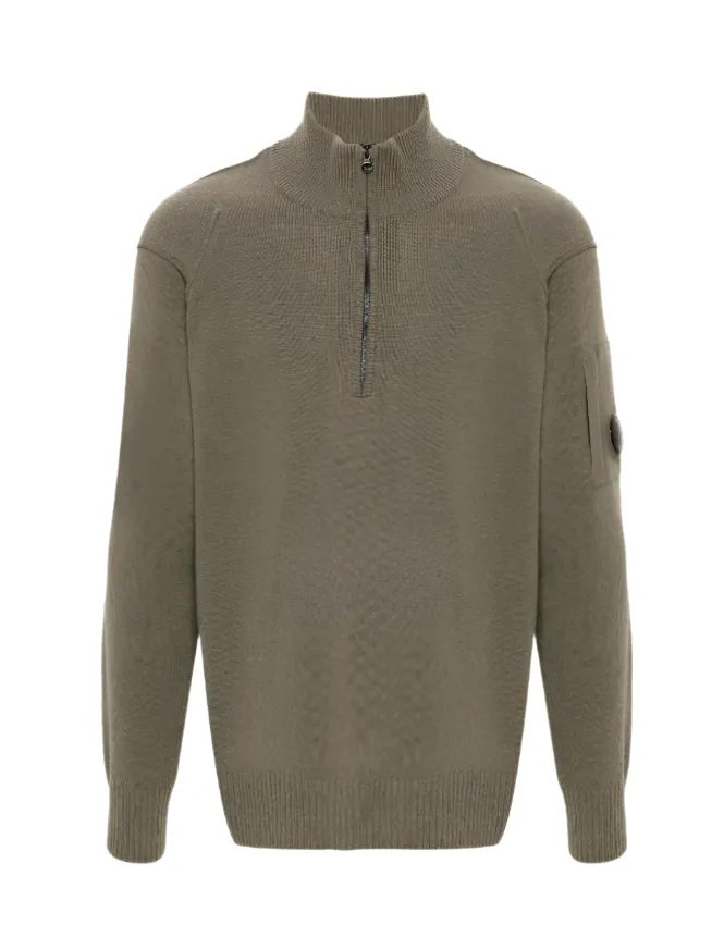 C.P. Company lambswool GRS zipped knitwear