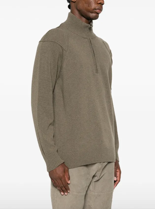 C.P. Company lambswool GRS zipped knitwear