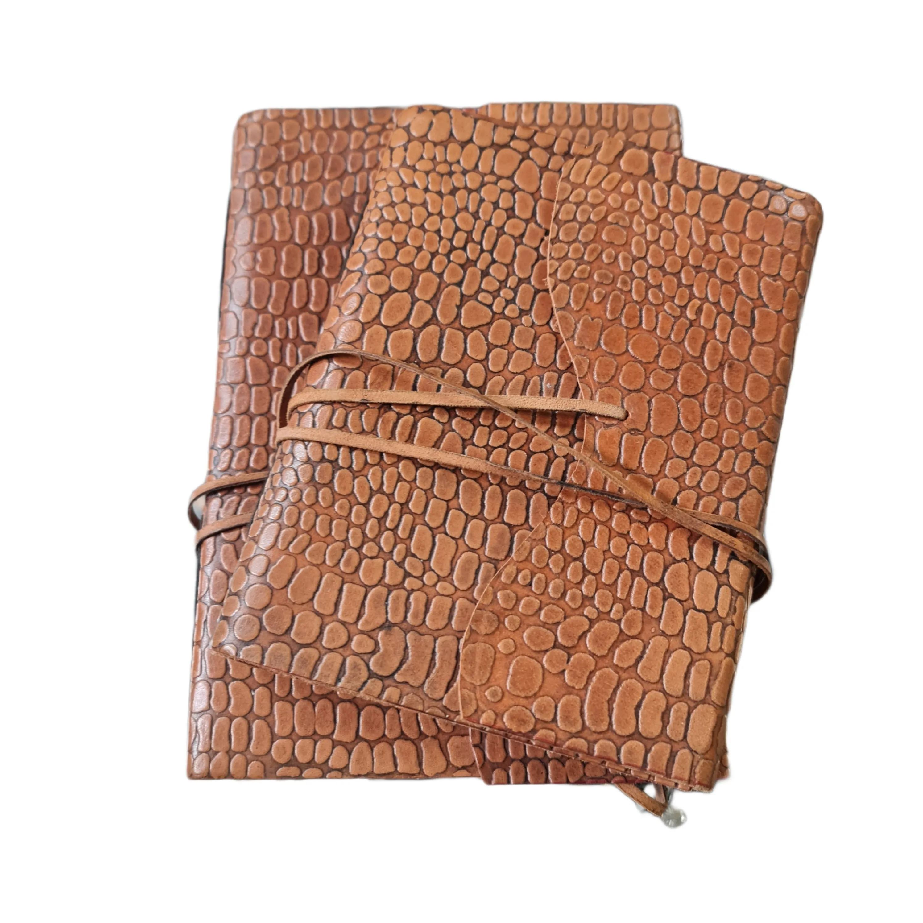 Crocodile Style Leather Etched Journal