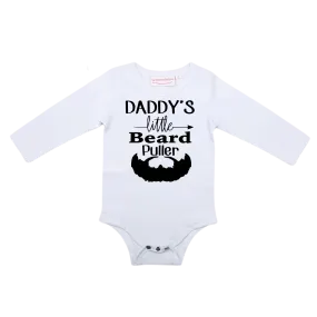 Daddy's Little Beard Puller - Unisex Long Sleeve  Vinyl - Custom