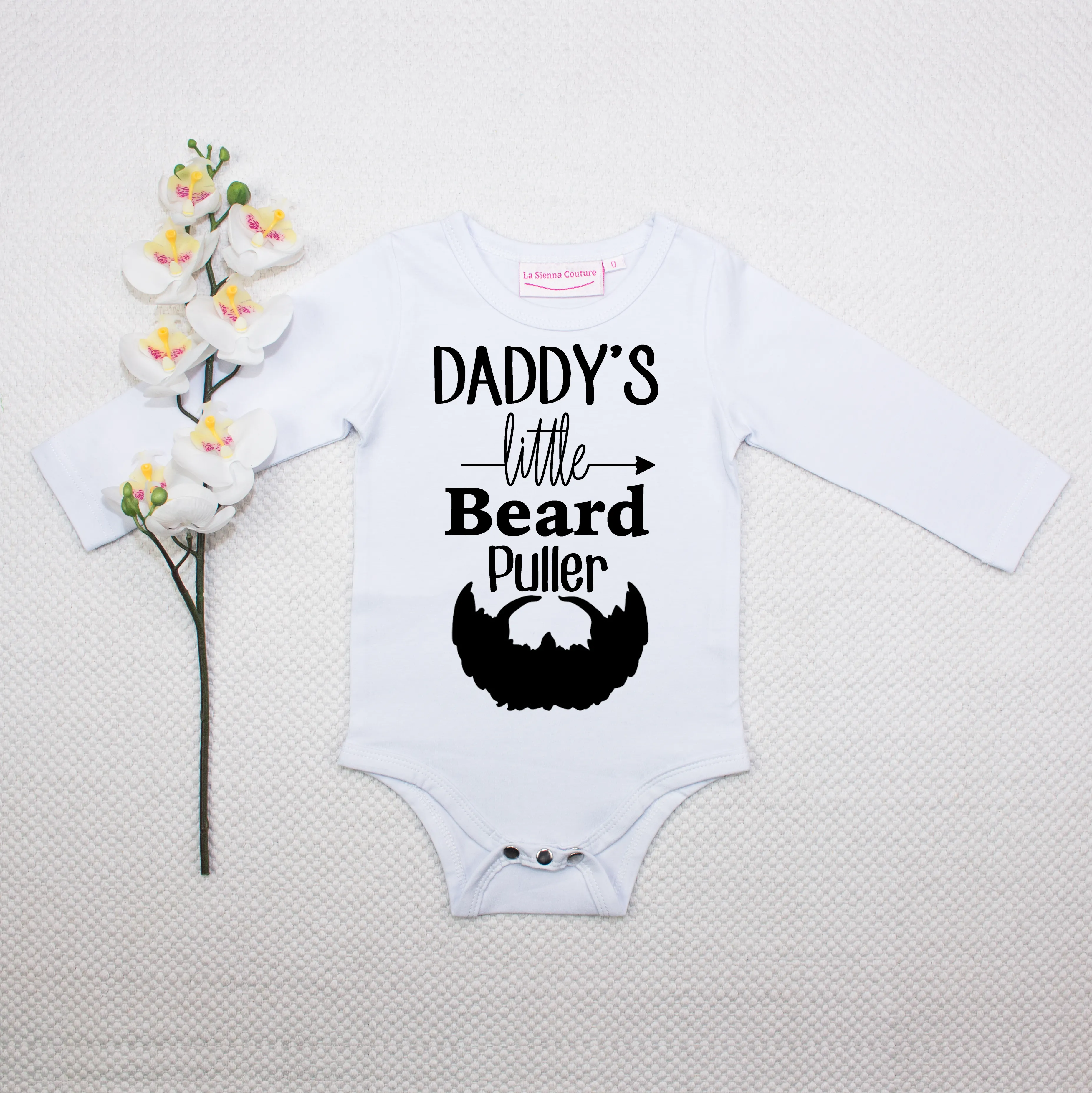 Daddy's Little Beard Puller - Unisex Long Sleeve  Vinyl - Custom