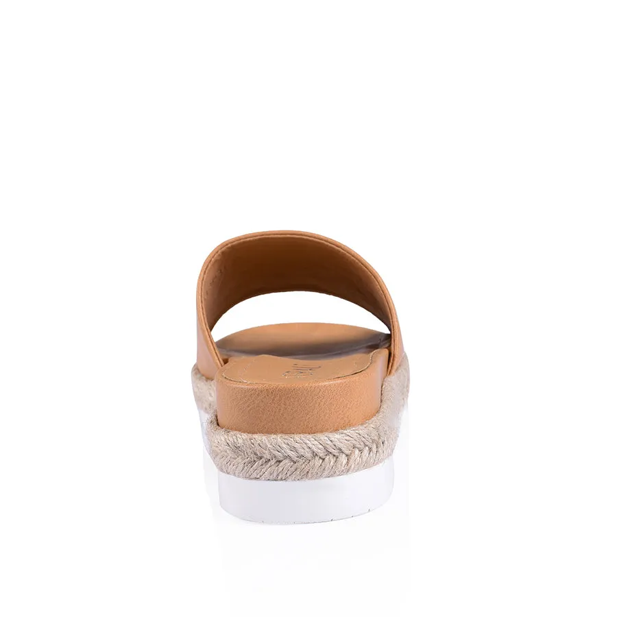 Declan Footbed Slides - Caramel