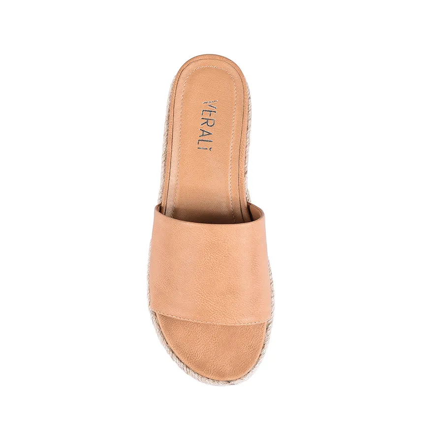 Declan Footbed Slides - Caramel